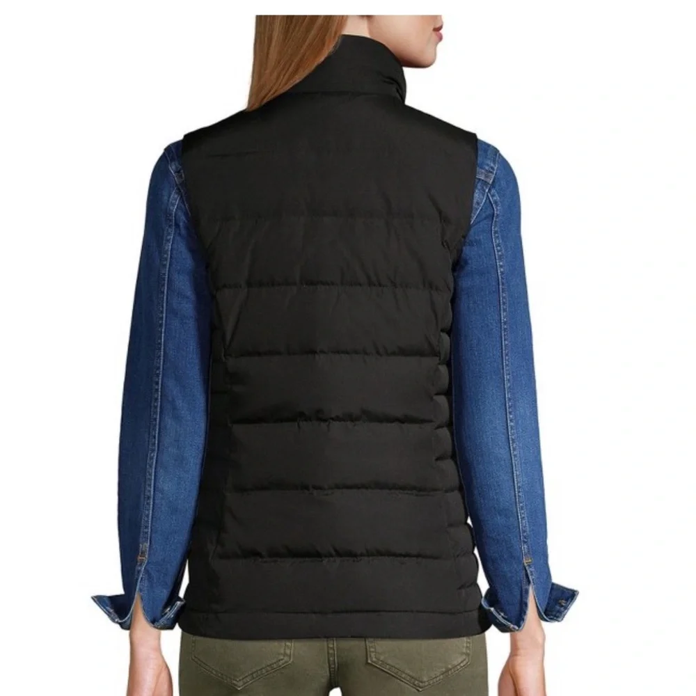 Lands' End Black Puffer Vest NWT - Picture 2 of 9